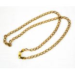 A 9ct rose gold chain link necklace, 10.8g.