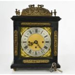 A 19th century ebonised and gilt brass chiming bracket clock, by William Page of London circa