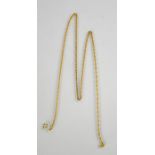 A 9ct gold chain link necklace, 4.6g. 52cms long