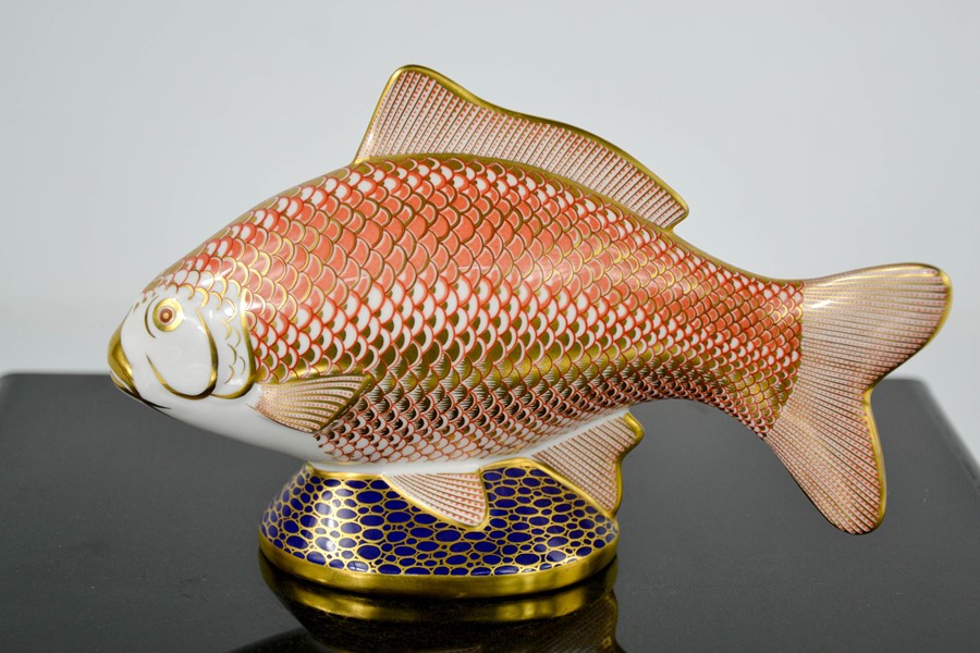 A Royal Crown Derby carp.