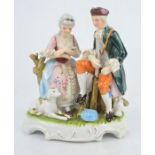 A German porcelain figure group.