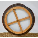 A French mahogany 19th century bed pelmet, circular form, 88cm diameter.