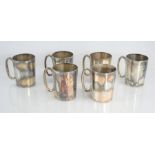 A set of six Loftus Victorian pewter half pint tankards