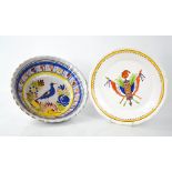 A French Quimper pottery plate commemorating the Bicentennaire Revolution Fait Main 1798-1989,