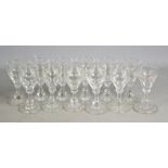 A set of twelve late Georgian toasting glasses.