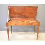 A 19th century twin wash stand 'his & hers', the top opening to reveal fitted interior (lacking