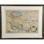 An original Ortelieus map of Persia, Iran, double page engraved Persici Sive Sophorum Regni Typus by