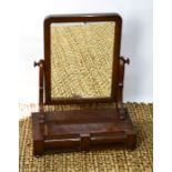 A Victorian mahogany toilet mirror, with frieze drawer.