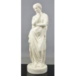 A 19th century Parian ware figure of a female figure, classical form, 37cm high.