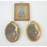 A group of three Victorian miniature photo frames