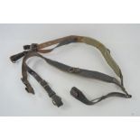 WWII German paratrooper leather y-strap