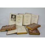 Seven volumes French 19th century books, to include Sermons Et Panegyriques, Discours sur L'Histoire