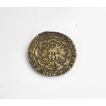 A King Edward IV silver portrait groat, fourpence, with full facing crowned portrait bust of King