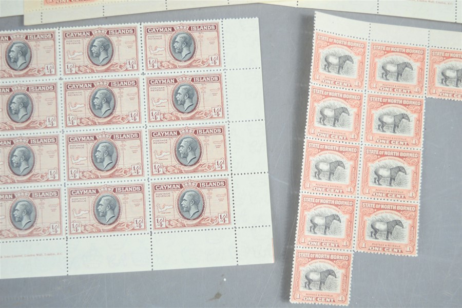 Two full sheets and a block of mint stamps, King George V 1935 Cayman Islands together with a - Image 2 of 2