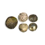A silver King Richard II hammered silver half penny, 1377-1399, a King Richard III silver penny,