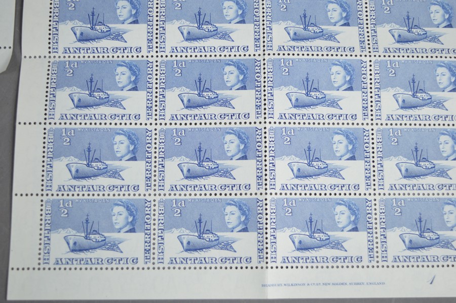 Two full mint sheets of QEII Antarctic stamps together with two blocks of mint Bahamas 1942 Columbus - Image 3 of 4