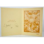 A Christmas card sent to Kenneth Mayer, signed Elizabeth R and Philip and dated 1963