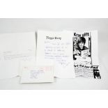 Reggie Kray printed ephemera: a typed letter from Reggie Kray in 1994 from HMP Blundeston signed