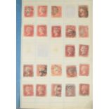 An album of 274 Penny Red stamps, perforated and non-perforated examples
