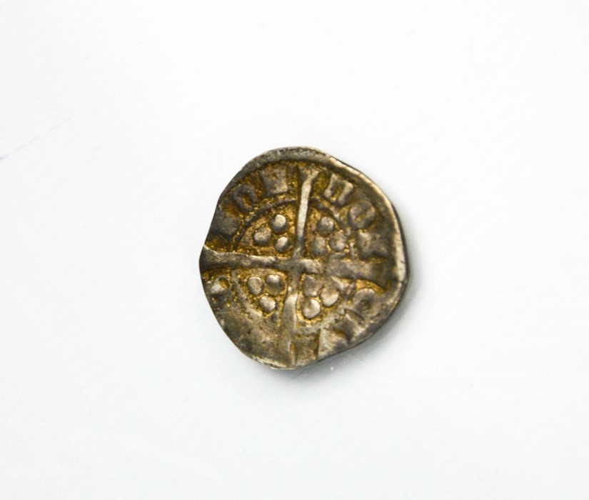 A silver King Henry VI portrait half groat, two pence, date of issue 1422-1427. - Image 2 of 2