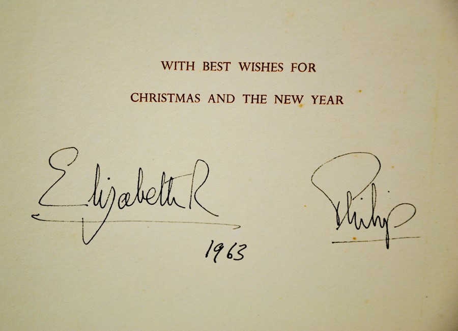 A Christmas card sent to Kenneth Mayer, signed Elizabeth R and Philip and dated 1963 - Image 2 of 3