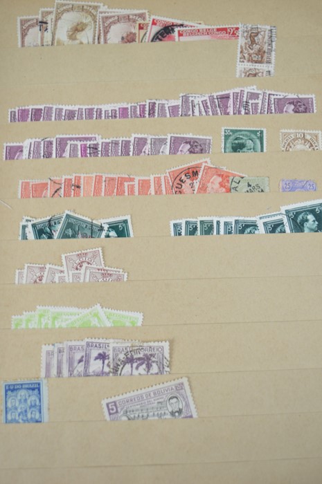 An album of worldwide stamps, some early and mint examples to include Japan, China, Bolivia, - Image 11 of 11