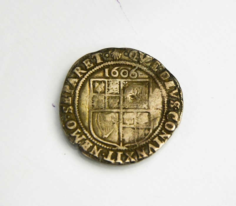A silver King James I sixpence, year of issue 1606. - Image 2 of 2