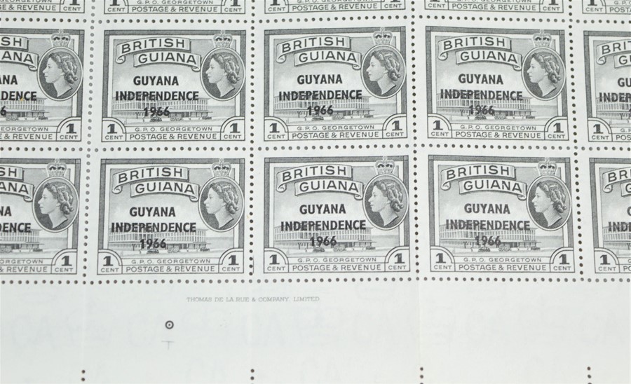 A full sheet of Guyana 1966 Independence overprint mint stamps, - Image 3 of 3