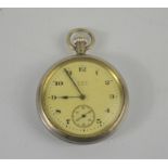 A WWII Elgin military pocket watch, stamped GSTP, M82300 verso