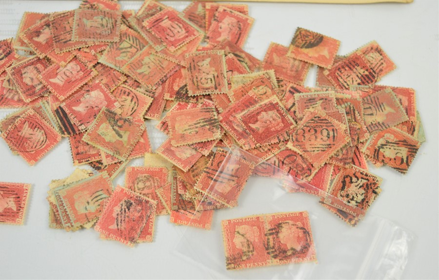 A quantity of Penny Red stamps including a block of two, various plate numbers approx 150 plus - Image 2 of 3