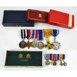 A set of Medals and Decorations Awarded to Kenneth Mayer together with the boxed miniatures, to