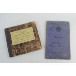 A German WWI soldiers pay book and savings book