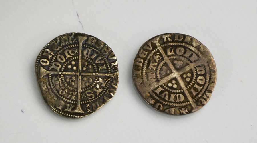 Two silver King Edward IV silver portrait groats, fourpence, second reign 1471-1483. - Image 2 of 2