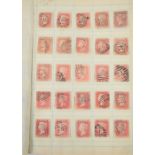 An album of 240 Penny Red stamps, perforated and non-perforated examples