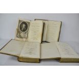 Four 18th century volumes The History of England from the Invasion of Julius Cesar to the Revolution