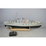 A remote controlled Royal Navy harbour defence Motor Launch model boat