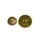 A King Charles II silver three pence, year of issue 1679. [One of the first milled or machine struck