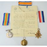 A WWI medal group to Stoker 1.R.N, Herbert Norris 103011 who was killed in action whilst on board