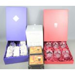 A group of boxed Crystal glasses to include Edinburgh crystal, Marquis by Waterford and cristallerie