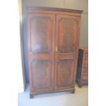 A Victorian mahogany wardrobe, 185cm by 107cm by 50cm