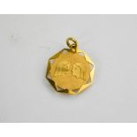 An 18ct gold Gemini pendant, 4.8g.