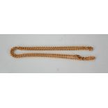 A 9ct rose gold spiga chain, 46cm long, 9.2g.