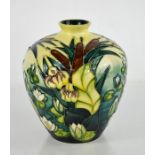 A Moorcroft Pottery Lamia pattern vase, designed by Rachel Bishop, factory stamps and initialled