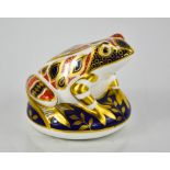 A Royal Crown Derby frog, LI, 8cm high.