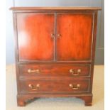 A mahogany tv cabinet, 77cm by 62cm x 38cm