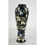 A Moorcroft limited edition vase, in the Dragonfly pattern, of slender baluster form having stylised