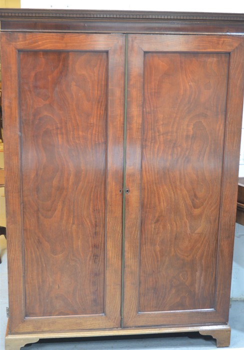 A Victorian mahogany wardrobe, 184cm by 126cm by 48cm.