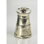 A silver pepper grinder, Birmingham 1911, 3.35toz total weight.