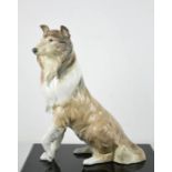 A Lladro porcelain collie dog, 6455, 25cm high.