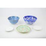 A group of ceramics to include two Chinese bowls